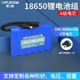 德力普（Delipow） 24V锂电池组18650电芯大容量电瓶便携户外拉杆箱音响话筒太阳能路灯监控带保护板 可支持定制 24V3Ah【6节电芯】115*70*20mm