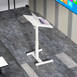 SOFS可移动升降演讲台站立式主持讲话发言席会议室报告桌迎宾台讲台桌 【旋转款】升降演讲桌 全白色