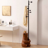 熊猫春秋落地挂衣架儿童卡通卧室床边挂衣服架子创意挂包架不占空间衣帽架 棕色熊款