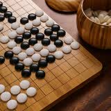 胜旅围棋楠竹圆角棋盘套装19路棋盘361颗五子棋象棋三合一露营出游