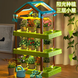 尔苗儿童种植阳光房玩具女孩6-10岁科学实验套装男孩儿童7-13生日礼物 三层阳光房-18包种子+工具+灯