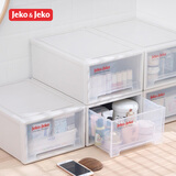 Jeko&Jeko塑料宝宝储物箱大号儿童衣柜收纳盒储物柜 收纳柜子 抽屉式收纳箱 【31*22.6*12.5cm】2212抽屉柜
