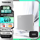 东芝（TOSHIBA）1TB移动硬盘机械 Flex系列 USB3.2 Gen 1 2.5英寸 尊贵银 兼容Mac等多系统 高速传输 高端商务