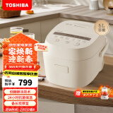 东芝（TOSHIBA）【限时补贴】 电饭煲三维全域加热5L电饭煲 智能米量判定 24H抗菌保温 电饭煲  RC-18DHUC(WY)