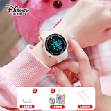 迪士尼（Disney）运动电子手表女学生初高中生2026新款防水儿童女孩新年生日礼物 象牙白+备用表带