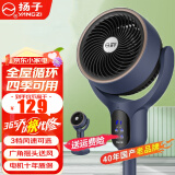扬子（YANGZI）电风扇空气循环扇智能遥控风扇家用卧室客厅大风量落地扇台扇两用低音摇头净化循环扇 深海蓝机械款【8字摇头+高度可调节】 空气循环扇