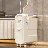 尊慕斯（ZUNMOS） 卫生间置物架浴室落地夹缝收纳柜厕所马桶抽屉式储物柜边柜侧柜 【新款/奶白色】夹缝收纳柜/双层