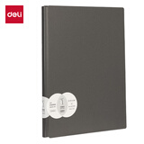 得力（deli）A4/30页资料册文件夹 质感插页袋奖状收集册档案孕检产检报告收纳册乐谱册办公用品PQ103-30 黑色