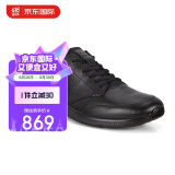 ECCO爱步 休闲皮鞋男 轻便牛皮运动鞋健步鞋 欧文511734 51052黑色 40