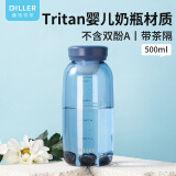 迪乐贝尔塑料杯迷你小巧便携小容量男女运动水杯简约学生喝水杯子可爱ins 【炫彩杯】蓝色-500ML