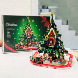 赟娅新圣诞节树八音乐盒拼装积木嘉年华礼物摆件男女生系列玩具送女友 嘉年华圣诞树【40cm】