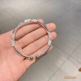 繁花似锦实心推拉手镯女花蕊蝴蝶款小众气质高级感可调节手环百搭 繁华开口款