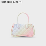 CHARLES&KEITH绗缝菱格手提单肩斜挎包女士生日礼物CK2-30270808 Multi综合色 M