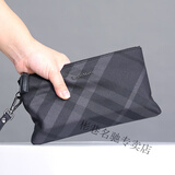 彬巷2024新款男士格子手拿包帆布包男手包潮休闲时尚信封包手抓包 HFGW1903-2中号