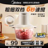 美的（Midea）绞肉机家用小型双刀大功率电动绞肉绞菜多功能一体机辅食机绞馅机料理机搅拌机碎肉机 【升级双刀新品】JC12B1.8L