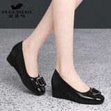 富贵鸟真皮小皮鞋女士春鞋2024新款单鞋女小个子时尚大头工装鞋女鞋 FN0215/0118黑色 37
