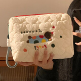 范爷家可爱小狗手拿化妆包女便携大容量护肤品刷子收纳袋旅行外出洗漱包