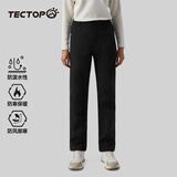 探拓（TECTOP）户外情侣软壳裤男内里加绒保暖休闲裤长裤弹力宽松登山裤子 女款黑色 L