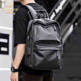 莫奈德 双肩包男时尚简约风大容量书包多功能百搭背包男生日纪念日礼物 黑色