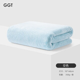 GGT日本雪花绒抗菌浴巾不掉毛加厚大毛巾成人大浴巾速干男女洗澡裹巾 空色（浴巾单条装）