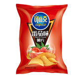 可比克薯片番茄 香辣 烧烤味32g 小包装儿童膨化休闲零食小吃 番茄味32g*6包