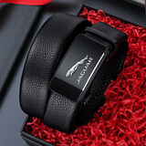 JAGUAR捷豹皮带真皮男士自动扣腰带男商务头层牛皮裤带生日礼物送男友