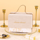 欧利文伴手礼物香水口红小礼盒小号高级感盒子口红生日礼物节日化妆品月饼零食包装盒18*14*13CM 香槟色