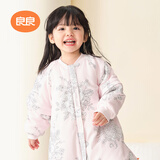 良良婴儿睡袋秋冬加厚款儿童睡袋新生儿分腿款四季通用防踢被 翩翩粉·薄夹棉40g-适合20-25℃ 2XL（建议身高100-115cm）