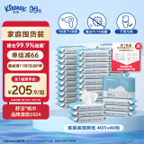 舒洁（Kleenex）湿厕纸囤货装40片40包（1600片） 擦去99.9%细菌 洁厕湿纸巾湿巾