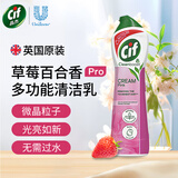 晶杰（CIF）英国进口强力清洁乳多功能清洁剂厨房油烟机去重油污不锈钢清洁膏 草莓百合香Pro款【500ml】