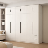 兔小途【E0级全实木】平开门衣柜简约60深加宽储物卧室大衣橱 80*60*200两门主柜