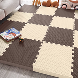 梓晨泡沫拼接地垫母婴爬爬垫宝宝家用孩童爬行垫榻榻米垫地板垫子加厚 米+咖-送边条 30cm*30cm 16件数 -1cm厚