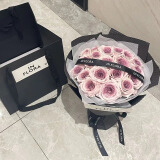 鲜花情人节99朵曼塔乌梅子酱玫瑰花束送女友闺蜜老婆生日520礼物同城 【公主骑士】19朵乌梅子酱花束-喷涂喷染 同城配送 支持预约日期