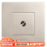 公牛墙壁插座G07系列一位电视插座86型墙壁开关G07T103(U6)香槟金暗装
