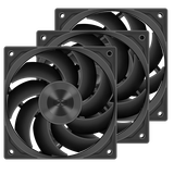 超频 3 PCCOOLERF5R120BK三套装机箱风扇/FDB轴承/金属CD纹络/三档PWM调速/三角几何纹理//散热风扇