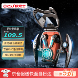 OKSJ 【电竞机甲风】游戏蓝牙耳机无线降噪半入耳式5.3低延迟 游戏音乐双模式指纹触控电显 橙