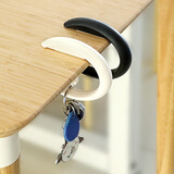 广博（GuangBo）桌边挂包钩 公文包电脑包会议桌挂扣 便携免粘免钉 承重5kg 黑色W48012-H