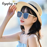 目戲墨镜女 防紫外线太阳镜男复古方框开车驾驶镜3081