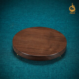 ASAN北美黑胡桃木制底座摆件工艺品花瓶奇石茶具实木底座定制刻字 【圆形】胡桃木大号【D20*H3.7】