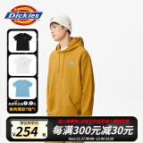 dickies 卫衣男女同款 印花连帽卫衣 毛圈布休闲上衣8874 姜黄色 00L