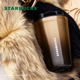 星巴克（Starbucks）棕金鎏光系列不锈钢桌面杯355ml水杯子保温杯年货节礼物