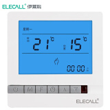 伊莱科（ELECALL）EK8805HD-W-16 温控器地暖温度控制器开关面板电采暖不带外置线