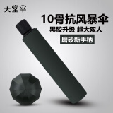 天堂伞大号超大雨伞男女三人双人晴雨两用折叠遮太阳广告伞定制印logo字 双人黑胶 墨绿色 磨砂手柄