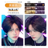 忆丝芸染发膏植物纯染发剂男士专用100自然遮盖白头发不沾自己染头发水 黑紫色（免漂）