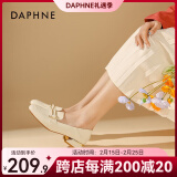 达芙妮（DAPHNE） 珍珠乐福鞋女2023春季新单鞋女英伦风小皮鞋通勤百搭鞋子女 米白【珍珠款】 39