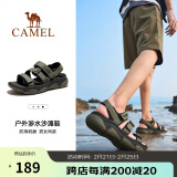 骆驼（CAMEL）2024夏季新品户外魔术贴凉鞋男女溯溪涉水速干沙滩鞋F14B162007