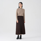 无印良品（MUJI）女式 灯芯绒 A字裙 长半身裙女秋冬款裙子 美拉德BE09CC3A 深棕色 XL (165/74A)
