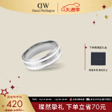 丹尼尔惠灵顿（DanielWellington）dw戒指男饰品绸缎白银色情侣对戒圣诞礼物送男友DW00400047