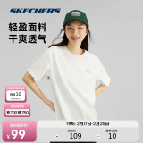 斯凯奇（Skechers）夏季男女情侣同款缤纷休闲系列透气半袖针织短袖T恤