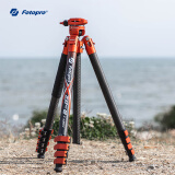 富图宝（Fotopro）飞行一号 球形云台相机微单摄影摄像无中轴扳扣碳纤维三脚架 火焰橙 含手机夹